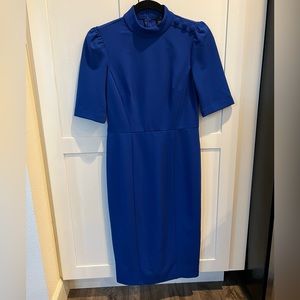 Donna Morgan cobalt blue shift dress